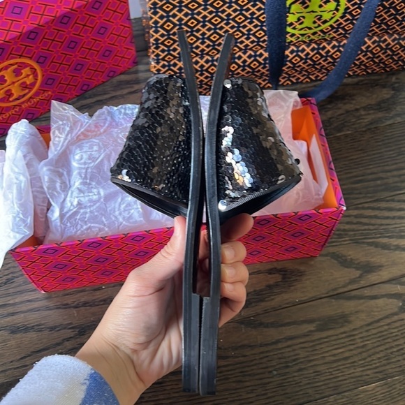 TORY BURCH Carter Reversible Sequin Slides black luxury - Picture 7 of 15